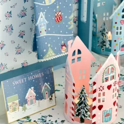 Pack con molde, plato, paño y servilleta - Laura Home Christmas Dusty Blue - Greengate