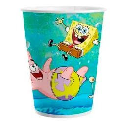Pack de fiesta: 40 servilletas, 24 vasos, 18 gorritos y 1 mantel - Bob Esponja