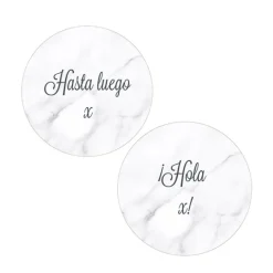 Pack papeles comestibles burn Hasta luego Hola Edad 14 cm - María Lunarillos
