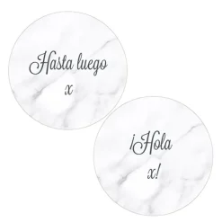 Pack papeles comestibles burn Hasta luego Hola Edad 17 cm - María Lunarillos