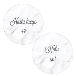 Pack papeles comestibles burn Hasta luego Hola Edad 17 cm - María Lunarillos