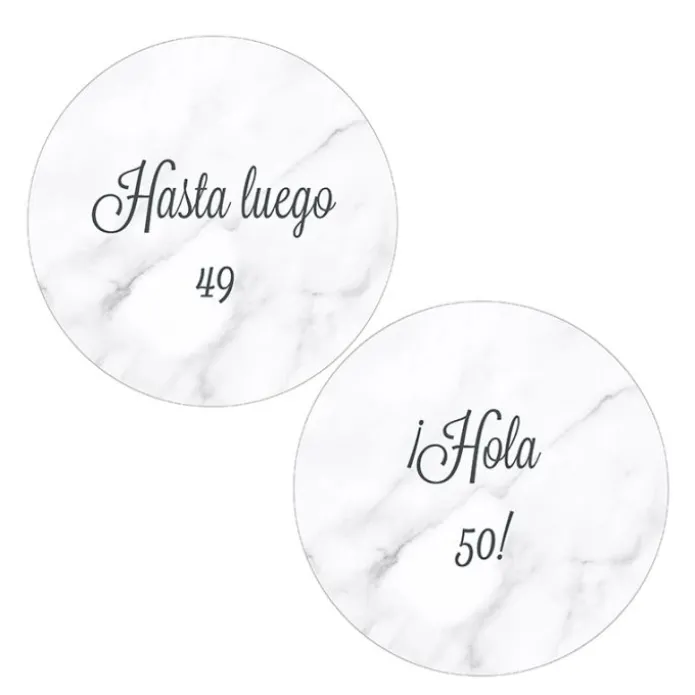 Pack papeles comestibles burn Hasta luego Hola Edad 17 cm - María Lunarillos
