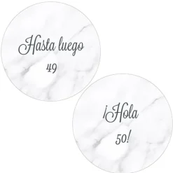 Pack papeles comestibles burn Hasta luego Hola Edad 19 cm - María Lunarillos