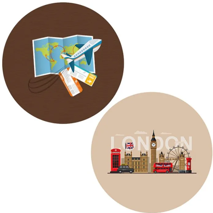 Pack papeles comestibles burn Viaje London 19 cm - María Lunarillos
