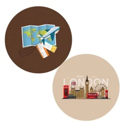 Pack papeles comestibles burn Viaje London 17 cm - María Lunarillos
