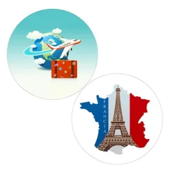 Pack papeles comestibles burn Viaje Francia 17 cm - María Lunarillos