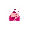 Pack papeles comestibles burn I Love You 17 cm - María Lunarillos