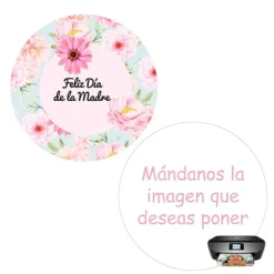 Pack papeles comestibles burn Feliz Día de la Madre 17 cm - María Lunarillos
