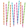 Pajitas de papel colores variados lunares (80) - Decora