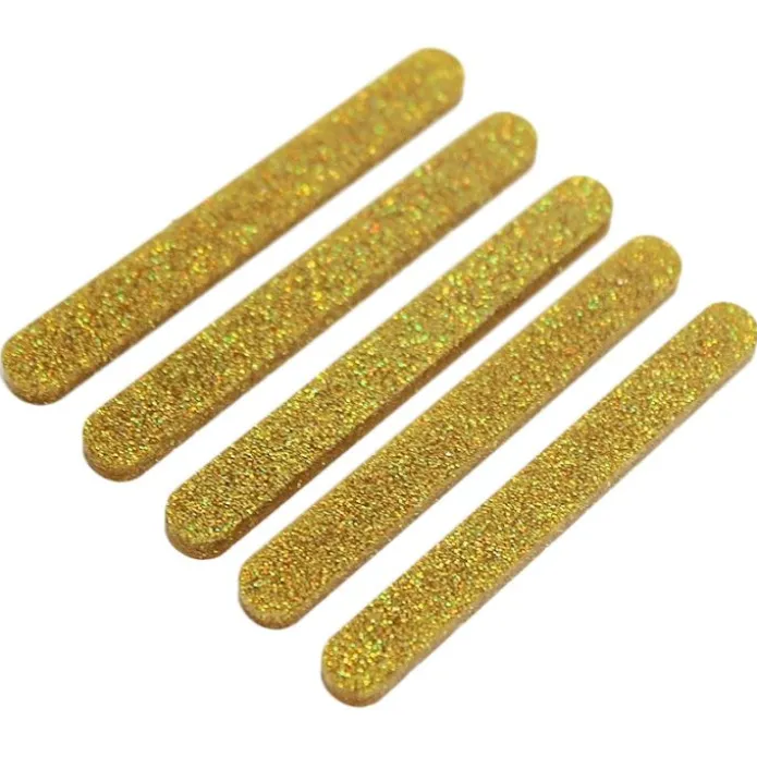 Palos para helados y cakesicles dorados glitter (10) - Simply Making