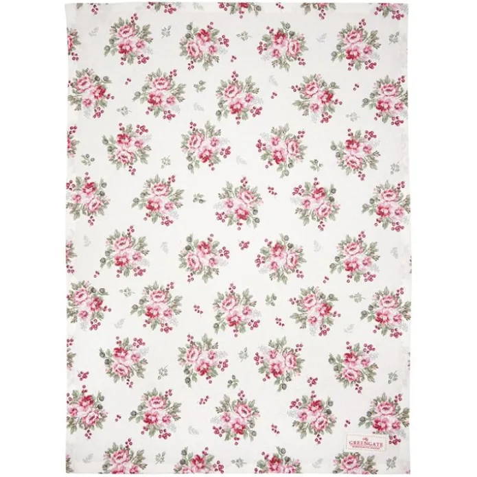 Paño de algodón grande para cocina Charline White 70 x 50 cm - GreenGate