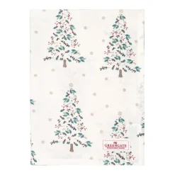 Paño de algodón grande para cocina Lucie Xmas White 71 x 52 cm - GreenGate