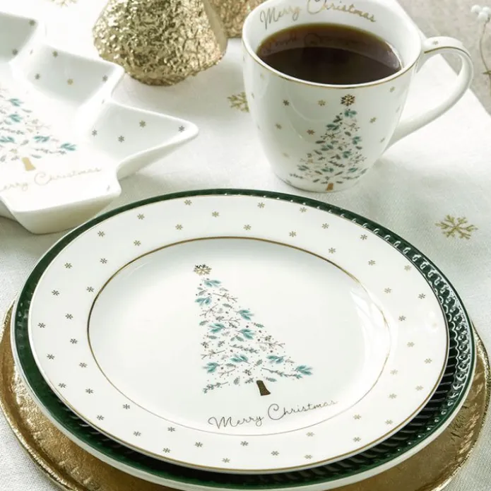 Paño de algodón grande para cocina Lucie Xmas White 71 x 52 cm - GreenGate