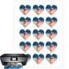 Papel de arroz fino - Corazones de 5 cm (15) - Impresión personalizada