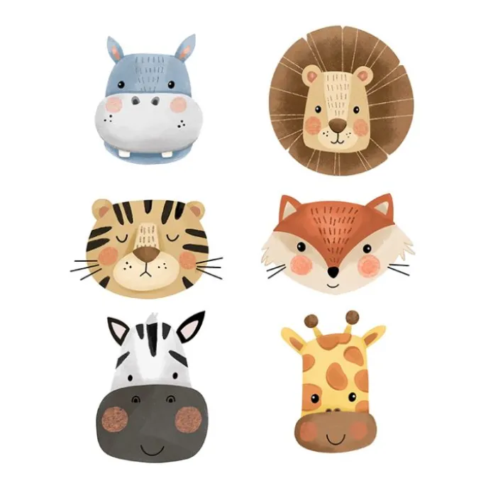 Papel de azúcar cabezas Animalitos de la Selva mix - María Lunarillos