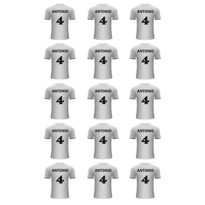 Papel de azúcar - Camiseta fútbol Real Madrid nombre y número 5 cm (15) - Impresión personalizada