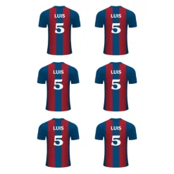 Papel de azúcar - Camiseta fútbol Barcelona nombre y número 8 cm (6) - Impresión personalizada