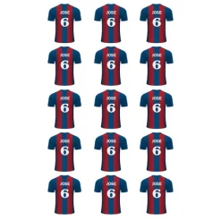 Papel de azúcar - Camiseta fútbol Barcelona nombre y número 5 cm (15) - Impresión personalizada