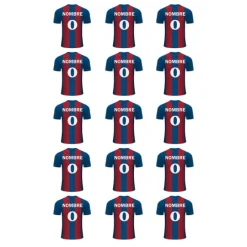 Papel de azúcar - Camiseta fútbol Barcelona nombre y número 5 cm (15) - Impresión personalizada