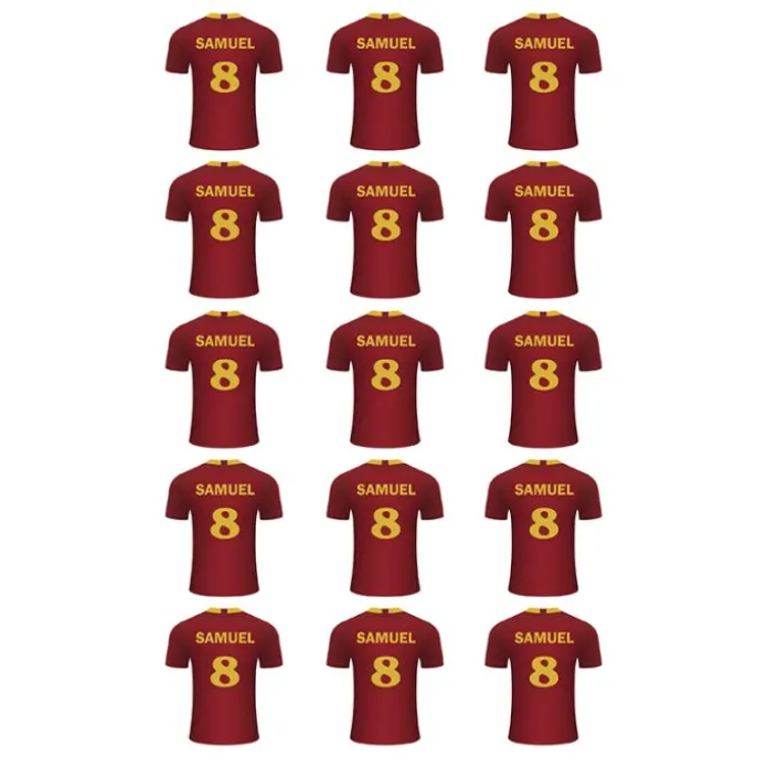 Papel de azúcar - Camiseta fútbol España nombre y número 5 cm (15) - Impresión personalizada