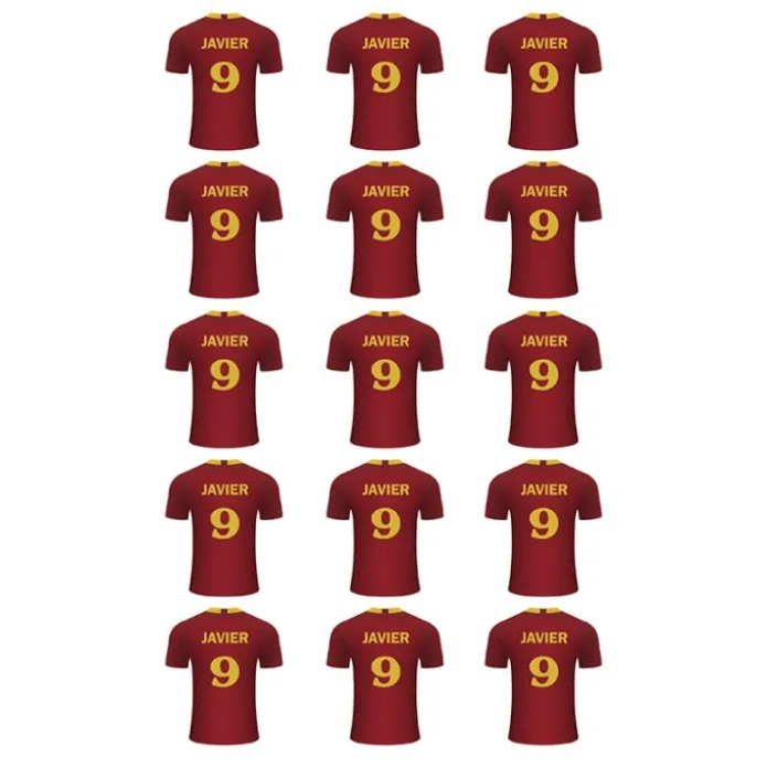 Papel de azúcar - Camiseta fútbol España nombre y número 5 cm (15) - Impresión personalizada