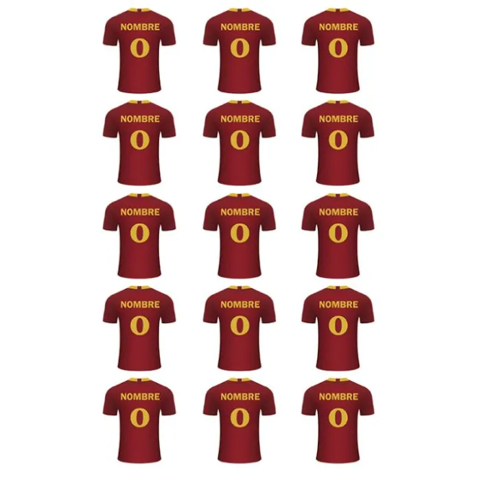Papel de azúcar - Camiseta fútbol España nombre y número 5 cm (15) - Impresión personalizada