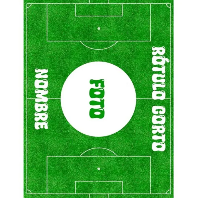 Papel de azúcar Campo de fútbol - Foto y Rótulo personalizado A4 - Impresión personalizada