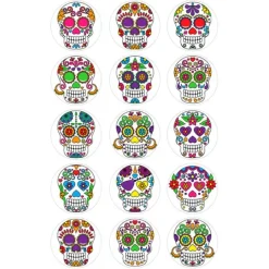 Papel de azúcar Catrinas Halloween 5 cm (15) - María Lunarillos