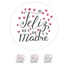 Papel de azúcar corazones Feliz día de la Madre 20 cm - María Lunarillos