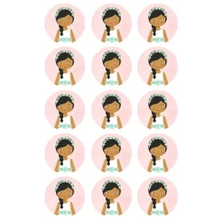 Papel de azúcar - Círculos de 5 cm (15) Carlota Comunión - Impresión personalizada