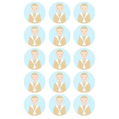 Papel de azúcar - Círculos de 5 cm (15) Carlitos Comunión - Impresión comestible personalizada