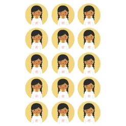 Papel de azúcar - Círculos de 5 cm (15) Celia Comunión - Impresión comestible personalizada