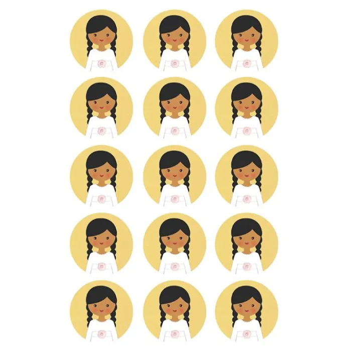 Papel de azúcar - Círculos de 5 cm (15) Celia Comunión - Impresión comestible personalizada