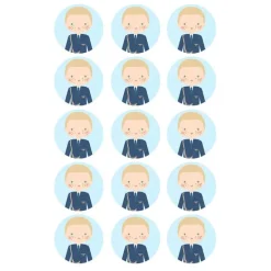 Papel de azúcar - Círculos de 5 cm (15) Daniel Comunión - Impresión comestible personalizada