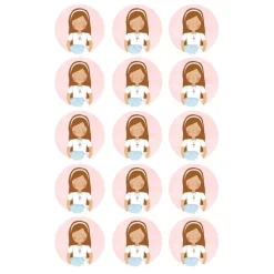 Papel de azúcar - Círculos de 5 cm (15) Paloma Comunión - Impresión comestible personalizada