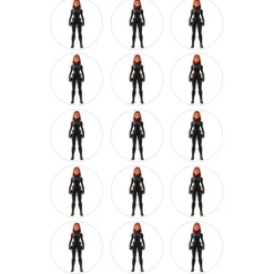 Papel de azúcar de Black Widow (Marvel) - 5 cm (15) - María Lunarillos