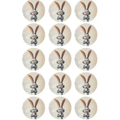 Papel de azúcar de Bugs Bunny - 5 cm (15) - María Lunarillos