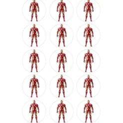 Papel de azúcar de Iron Man (Marvel) - 5 cm (15) - María Lunarillos