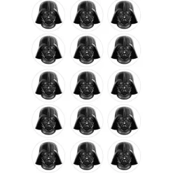 Papel de azúcar de la máscara de Darth Vader - 5 cm (15) - María Lunarillos