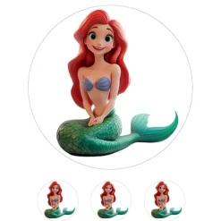 Papel de azúcar de la Princesa Ariel - 20 cm - María Lunarillos