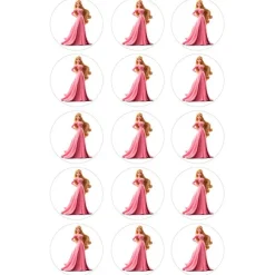 Papel de azúcar de la Princesa Aurora - 5 cm (15) - María Lunarillos