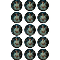 Papel de azúcar de la Princesa Leia - 5 cm (15) - María Lunarillos