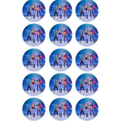 Papel de azúcar de Las guerreras K-POP - 2 - 5 cm (15) - María Lunarillos