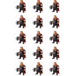 Papel de azúcar de Marvel Characters - 5 cm (15) - María Lunarillos