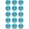 Papel de azúcar de Mickey y Minnie corazón - 5 cm (15) - María Lunarillos