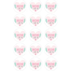 Papel de azúcar de Mom I Love You - 5 cm (15) - María Lunarillos