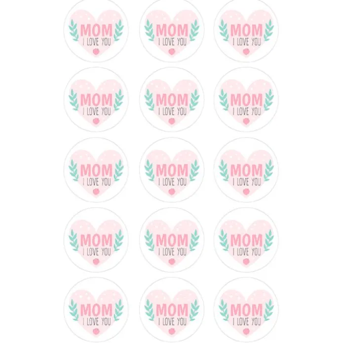 Papel de azúcar de Mom I Love You - 5 cm (15) - María Lunarillos
