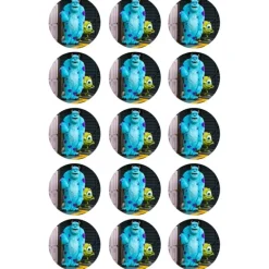 Papel de azúcar de Monsters - 5 cm (15) - María Lunarillos