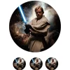 Papel de azúcar de Obi-Wan Kenobi - 20 cm - María Lunarillos