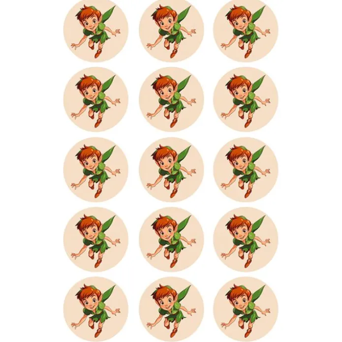 Papel de azúcar de Peter Pan - 5 cm (15) - María Lunarillos